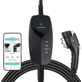 Lechg5-15-12ablkus-app Lectron Level 1 J1772 Ev Charger Wi-fi With App Control-120v/12 A/16 Ft. Cord Nema