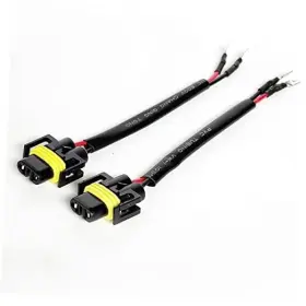 Hw-h11c Led Lighting 2x Adapter Pigtail Wiring Harness Plug Female Socket H11 To H11b