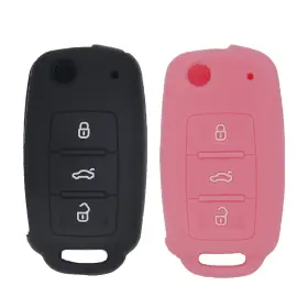 Lemsa 713091432109 2pcs Silicone Keyless Entry Remote Car Smart Key Fob For Vw Volkswagen