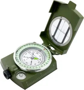 Lgrzyec 762203313805 Compass For Military Use Camping Survival Glow In The Dark Brass