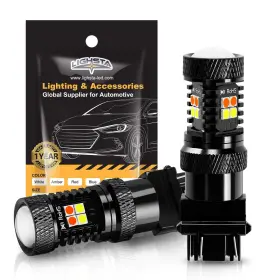 Lighsta-3157wa3030-16smd2p Lighsta 3157 4157 3155 3457 Switchback Led Bulbs Extremely Bright White/amber Yellow
