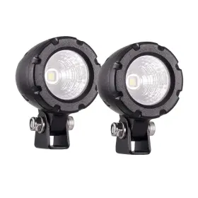 1305-f Lightronic 2 Super Bright Offroad 1.7 Inch Round Motorcycle Led Fog Light Pods 6000k Cool-whi