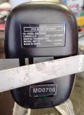 Dnt00089 Linear Ef4 1078a Transmitter Remote Fob #2
