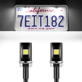 Livtee 710825806540 Super Bright License Plate Light 12v Tag Screw Bolt Accessories