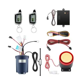 Lm211 Lnkerco L816 Motorcycle Alarm With 2-way Lcd Remote And Engine Cut Off - 12v Dc Anti-theft S