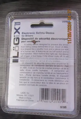 20905 Logix Lgx Electronic Personal Safety Drivers Sleep Warning Alarm Device #2