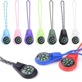 Csf011 Longslong Mix-s 10pcs Mini Compass For Kids Compasses Keychain Button Black Colorful