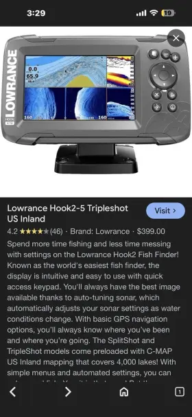 000-15526-001 Lowrance This Is As Good It Gets Hook Inter-coastal Island Geography