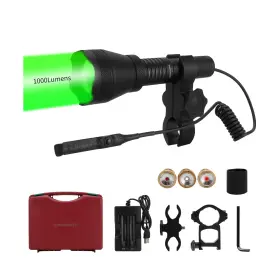 60210120-43434464  Lumenshooter A10 Ultimate 1000 Lumens Green Hunting Light Flashlight With Rubber Halo Shie