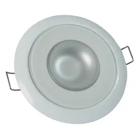 113129 Lumitec Mirage Flush Mount Down Light - Glass Finish/white Bezel Warm White Di