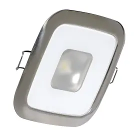 116117 Lumitec Square Mirage Down Light - Spectrum Rgbw Dimming Polished Bezel