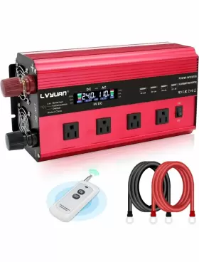 2500w Lvyuan 24v-2500w Power Inverter Dc 24v To 110v Ac Remote / Lcd Display