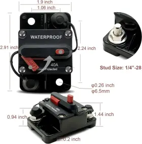 Lycaea 788416422981 Made Circuit Breaker For Boat Trolling With Manual Reset Surface 40a #3