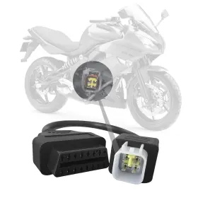 Zx1000 Lydesor Zx6r/zx10r/zx1000 Obd2 Adapter Fit For Kawasaki Motorcycle 4 Pin To 16 Obd Diagnostic Cable