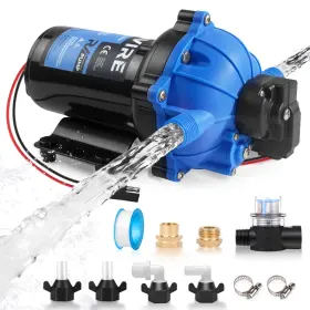 Lynvire 717661909312 Upgraded Version 12v Dc Rv Fresh Water Pump 7.5gpm 80psi Five Chamber Sel