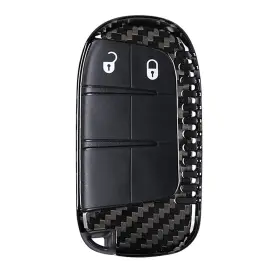 M.jvisun-kc-c80060jpb M.jvisun Genuine Carbon Fiber Key Fob Cover For Jeep Compass Grand Cherokee Srt Renega