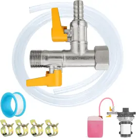 Madholly 705353948824 Rv 3-way By-pass Winterizing Kit - Brass Pump Converter Part