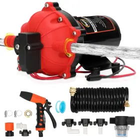 Magam 789091296553 12v Washdown Pump Kit With 7.5 Gpm And 80 Psi Rv Fresh Water Five Chamber