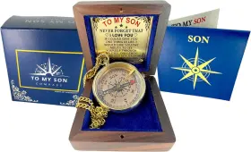 Mah 630808844263 To My Son Never Forget That I Love You Motivational Brass Polished Finish