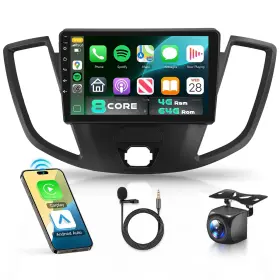B0f2tdbsrr Mahvec Ford Transit 2013-2019 Android 13 Car Stereo 9 Inch Touchscreen Gps Wifi Carplay