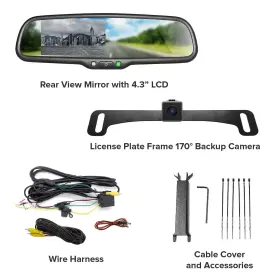 Mr-43-a1 Master Tailgaters 10.5 Inch Oem Rear View Mirror 4.3 Lcd Screen 170 Backup Camera