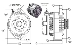 7127170b Mechman Alternators S-series 170 Amp Racing Alternator 1963 - 1985 Gm Black Finish #2