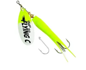 Mepps Fc78tp Glo Series-flying C Hot Chart-glo Chart 7/8 Oz Chartreuse
