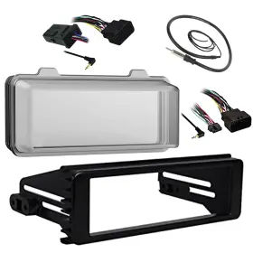 Bchdswcwr-hd7000ab-ehc98-13 Metra Single Din Stereo Install Kit Cover Antenna Handlebar Fits Harley 98-13
