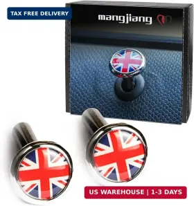 Mika 731916957439 Carbon Fiber Metal Door Lock Pin Knobs Sticker Cover Replacement Parts For Mini