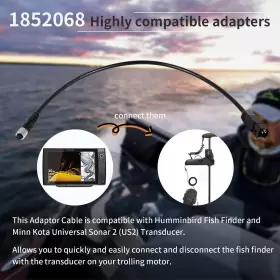 Mkr-us2-8 Minn Kota 1852068 For Humminbird 7-pin Us2 Transducer Adapter Cable #3