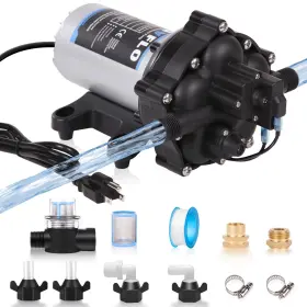 Mrgvflo 717661909244 110v Fresh Water Diaphragm Pump 7gpm 70psi With Pressure Switch And Strainer For Rv