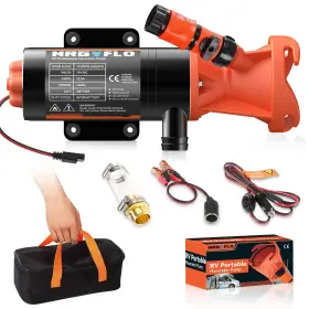 Mrgvflo 717661909299 12v Rv Macerator Pump 12gpm Portable Sewage Waste With Garden Hose Port