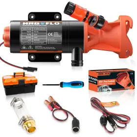 Mrgvflo 717661909305 12v Rv Portable Macerator Waste Pump For Sewage 12gpm Suction 3.2 Feet Lift 1