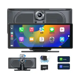 Ou0036-t93-10.26 Mscacar 1080p Backup Camera With 10.26 Inch Portable Carplay And Android Auto Touch Scre