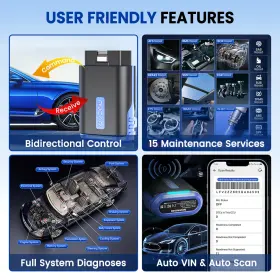 3.06.01.0042 Mucar Us#3.06.01.0042 22 Driverscan Obd2 Scanner Bluetooth Wireless Obd All System Diagnostic Tool #3