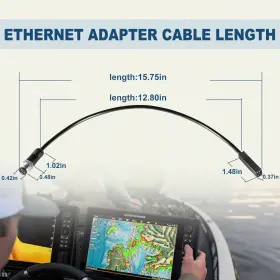 720074-12 Myauto As Ec Qde 12 Ethernet Adapter Cable For Humminbird Helix 8/9/10/12/15 #2