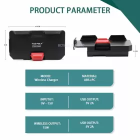N A 761312130402 The New Gps Mobile Phone Motorcycle Navigation Bracket Wireless Charging Supp #3