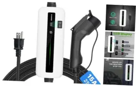 Pcd018-15a Nanjing Shenqi Electronic Technology Co. Ltd. Level 1 Ev Charger Electric Vehicle Portable With Cable 25ft White
