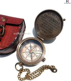 Nm0131057 Nauticalmart Antique Brass Compass Personalized With Small #2