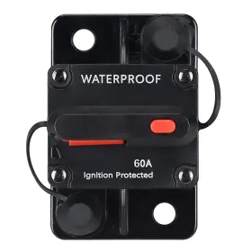 Jtst0014 Nc 60 Amp Waterproof Circuit Breaker With Manual Reset 12v-48v Dc For Car Mar Inch
