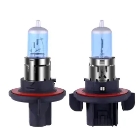 H13-blue-01 Newbrown H13 Headlight Bulb 9008 Halogen Bulbs 5000k Super White Light L
