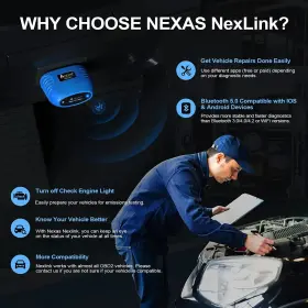 Obd2 Nexas 655421697096 Car Fault Bluetooth Adapter Code Scanner Reset Tool Ios Android App #2