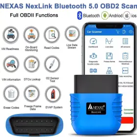 Obd2 Nexas 655421697096 Car Fault Bluetooth Adapter Code Scanner Reset Tool Ios Android App