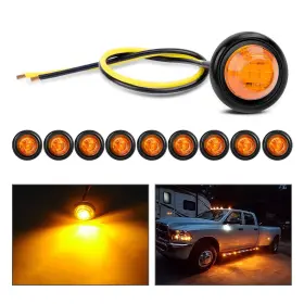 Tl-03 Nilight 10 Pcs 3/4 Inch Round Clearance Led Front Rear Side Indicator Bu