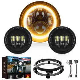 Tl-408 Nilight 7 Inch Motorcycle Led Headlight 4.5 Fog Lights Halo Turn Signal Dot