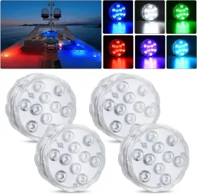 Tl-450 Nilight Marine Boat Light 4 Pcs 10led Rgb Wireless Cabin 4pcs