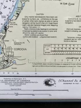 16710 Noaa Orca Bay Inlet Channel Islands Cordova Framed Map Alaska South Coast #2