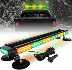 10z6j Nobrand 26inch 126 Led Rooftop Emergency Strobe Lights Bar Double Side Amber/green