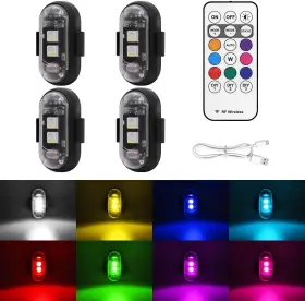 Cr2025 Nobrand Wireless Led Strobe Lights 8 Colors Usb Charging Waterproof For Car Bike