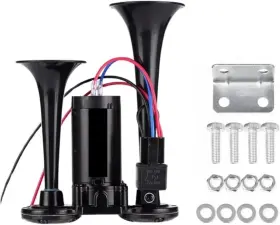 Mroy06 Nobrand 12v 600db Car Air Horn Super Loud For Truck Dual Electric -black